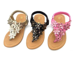 Baby Infant Toddler Girls Thong Sandals Size 1-6 New - Picture 1 of 1