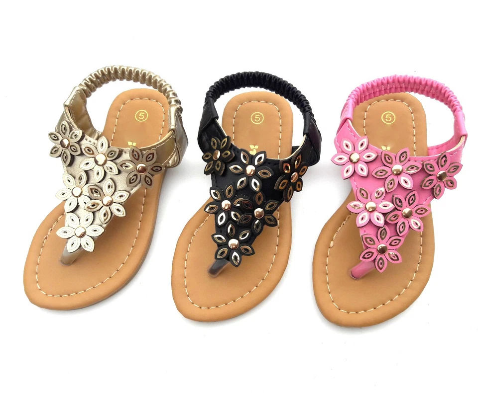 Baby Infant Toddler Girls Thong Sandals Size 1-6 New - Image 1 of 1