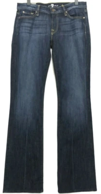 Pantalones de mezclilla para mujer 7 For All Mankind Bootcut corte original talla 26 NNYD lavado oscuro Foto 1 de 4