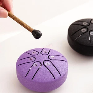 2024 Hot New 3 Inch 6 Tones Mini Steel Tongue Sound Healing Drum Kit w/ Mallets - Picture 1 of 20