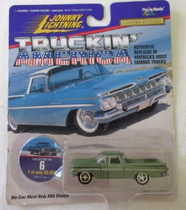 1997 Johnny Lightning Truckin' America #6 1959 El CAMINO Green w/Cragar 5 Spokes - Picture 1 of 3