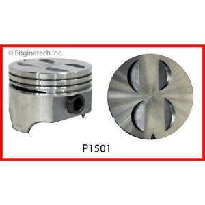 Enginetech Piston Set P1501(8)030; 4.030" Bore Flat Top (4V) for Ford 302 SBF