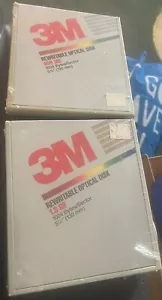 2 Packs 3M Rewritable Optical Disks 650 MB 1024 Bites/Sector Sealed - Picture 1 of 2