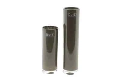Dutz Vase CYLINDER S, Hellbraun, D 6,0 cm, verschiedene Höhen, Glas mundgeblasen - Bild 1 von 2