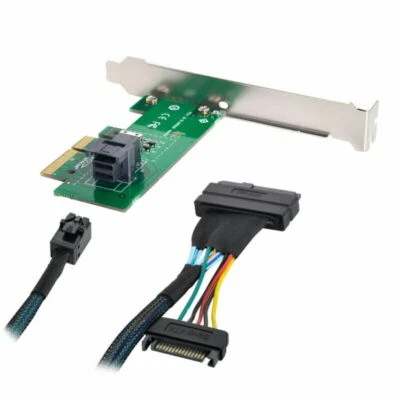 PCI-E 3.0 4.0 to SFF-8643 Card Adapter and U.2 U2 SFF-8639 NVME PCIE SSD Cable - Image 1 of 4