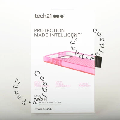 Tech21 Evo Mesh TPU Soft Thin Case Snap Cover For iPhone SE iPhone 5 / 5s - Pink - Image 1 of 4