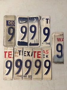 KENNZEICHEN BUCHSTABEN & ZAHLEN MENGE 10 ZEICHEN #9 KOSTENLOSER VERSAND - Bild 1 von 4