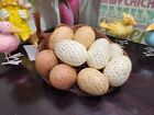 Ferme de Pâques œufs mouchetés naturels 2,25 pouces panier bol remplisseurs artisanat décoration