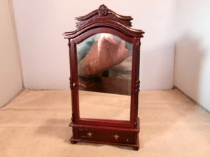 DOLLHOUSE MINIATURE BESPAQ SINGLE 1 DRAWER ARMORIE MAHGANY 1" NEW  MINT - Picture 1 of 4