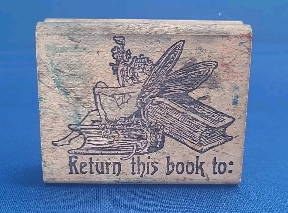 Sello RARO Francisco Vintage "Devolver este libro a" sello de goma BO 526-J Foto 1 de 4