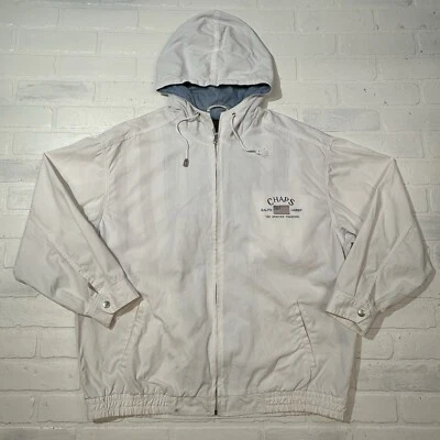 Chaqueta con Capucha Para Hombre CHAPS Ralph Lauren Blanca De Colección Años 90 Forrada Mediana Foto 1 de 4