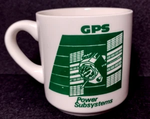 Vintage GE Coffee Cup GPS Power Subsystems Satellite 10oz Mug - Picture 1 of 10