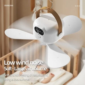 Portable ceiling fan , LED Lamp Fan, Fan Mini USB, Rechargeable Lamp Fan - Picture 1 of 13