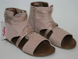 Youth Girl's Justice Shoes Size 4  Open Toe NEW - Picture 1 of 9