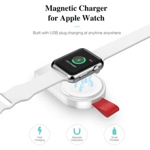 Mini USB Portátil Base de Carga Magnética Cargador Inalámbrico Rápido para Apple Watch - Imagen 1 de 11
