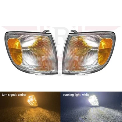 LED Amber Front Corner Signal Lamps w/White Running For 1998-2000 Toyota Sienna — 第 1/4 张图片