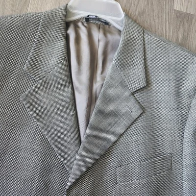 [Chaqueta de Traje LEVETI / Abrigo Deportivo] Talla 54L - Gris - Blazer 100% Lana Foto 1 de 4