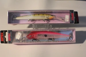 2- RAPALA DOWN DEEP HUSKY JERK DHJ-14 SUSPENDING RATTLIN YELLOW PERCH PINK CLOWN - Picture 1 of 1
