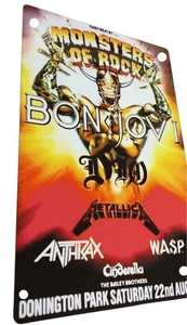 1987 MONSTERS OF ROCK CASTLE DONINGTON  8X12 INCH METAL SIGN - Picture 1 of 2