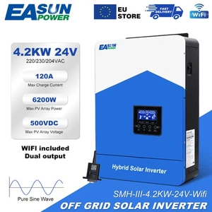 4.2KW Solar Wechselrichter Inverter Off Grid 24V 120A 60-500V MPPT WIFI Output - Bild 1 von 10
