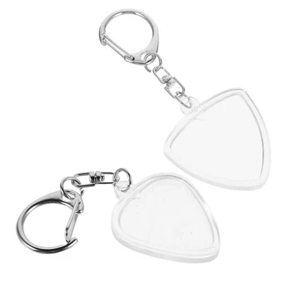  Custodia per 2 plettri per chitarra: custodia trasparente per plettri con - Immagine 1 di 4