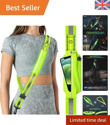 Rechargeable LED Reflective Running Sash for Optimal Night Safety and Visibility - Image 1 of 4