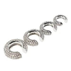 4 piezas deslumbrantes orejeras para mujer: escaladores de oreja con diamantes de imitación brillantes - Imagen 1 de 12