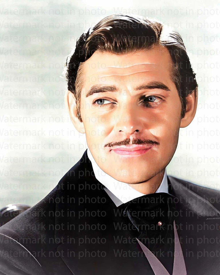 Clark Gable in Gone with the Wind 8x10 RARE COLOR Photo 702 REMASTERED - Image 1 of 1
