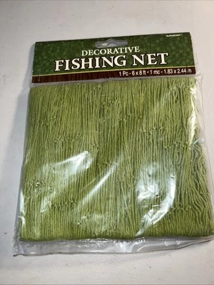 Luau Verde RED DE PECES Playa Piscina Pirata Fiesta Tiki Bar Decoración-6x8 pies Foto 1 de 4