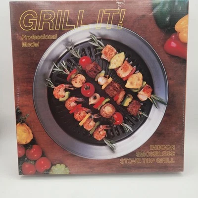 Grill It Professional Model Indoor Smokeless Stove Top Grill 1998 Open Box - Image 1 of 4