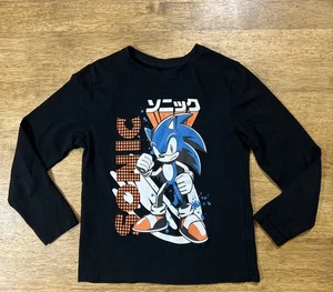 H&M Sonic The hedgehog Langarmshirt Jungen Gr. 6/7 Jahre schwarz Pullover - Bild 1 von 9