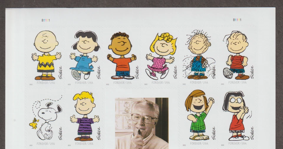 2022 US 5726 a-j BLOCK OF 10 SCHULZ FOREVER RATE (PERFORATED) MNH - Image 1 of 1