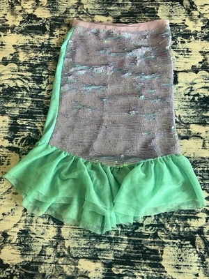 Falda de lentejuelas para niñas cola de sirenita princesa Ariel de los parques de Disney talla 7/8 Foto 1 de 4