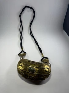 Vintage LUCIANO Signed purse brass Metal Handmade Antique Retro Mid Century - Picture 1 of 4