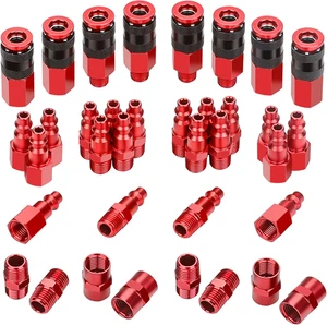 Universal Air Coupler and Industrial Air Plug Kit, 1/4 Inch Threads and Body Siz - Picture 1 of 12