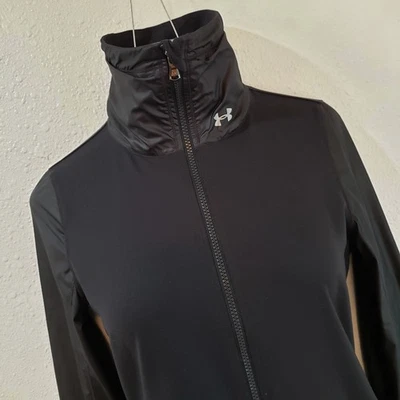 Under Armour Track Jacket Size Medium Black Women's Lightweight Running 1260186 - Image 1 of 4