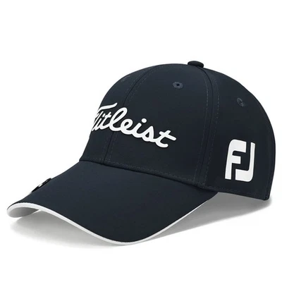 Titleist Black Golf Hat With Magnetic Ball Marker Cap Adjustable - Image 1 of 4