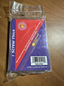 Lot Of 10 Cardboard Gold 1-Screw Thick Trading Card Holders New In Package - Picture 1 of 3