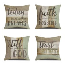 Bible Christian Quote Throw Pillow Covers Scripture Proverbs Jesus Cushion Case