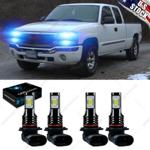 4x 8000K Bombillas LED Faros para GMC Sierra 1500 2500 HD 1999-2006 Luz Alta Baja - Imagen 1 de 12