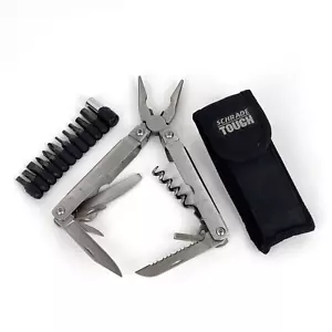 Vtg Schrade - 11 in 1 Needle Nose Plier Multitool Knife & 11 Bits Bushkraft USA - Picture 1 of 8