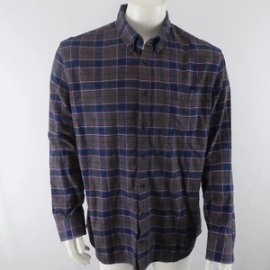 Camicia Taylor Stitch in flanella a quadri con bottoni uomo XL 44 cotone biologico grigio blu - Foto 1 di 11