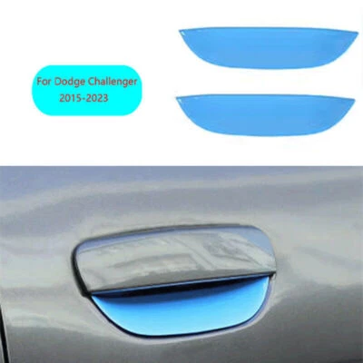 Cubierta de tazón de puerta lateral exterior azul claro para Dodge Challenger 2015-23 2 piezas Foto 1 de 4