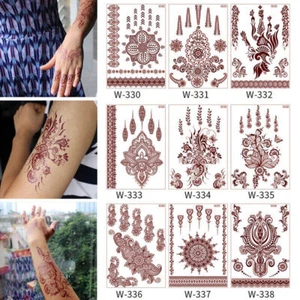 Lace Tattoo Sticker Red Brown Waterproof Semi Permanent Brown Baoji En Vedette - Picture 1 of 43