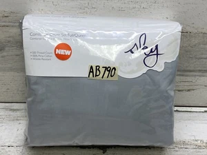 Sky 500 Thread Count Pima Cotton Full/Queen Duvet 3pc Set Ash Gray New - Picture 1 of 5