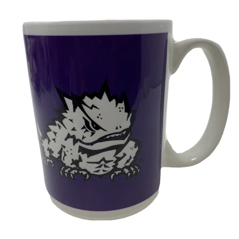TCU Texas Christian University Horned Frog Mug Fort Worth Texas Purple White Cover