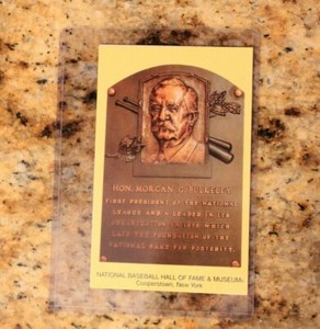 MORGAN BULKELEY DAVID BUNNING COOPERSTOWN HALL OF FAME POSTCARD CARD 