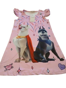 Girls Nightgown Pink Short Sleeve size 110 3/4 Dogs - Picture 1 of 5