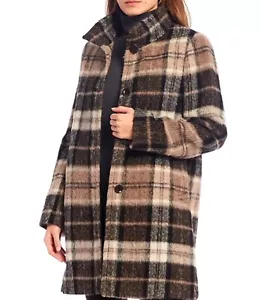 Katherine Kelly Alpaca Wool Blend Plaid Coat Size 12 – Cozy & Chic - Picture 1 of 13