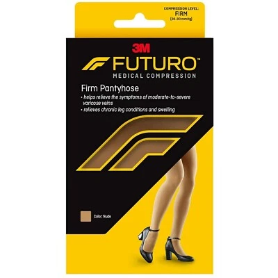 Lot of 2 Futuro Plus Size Firm Compression Pantyhose 20-30 mmHg Nude - Image 1 of 4